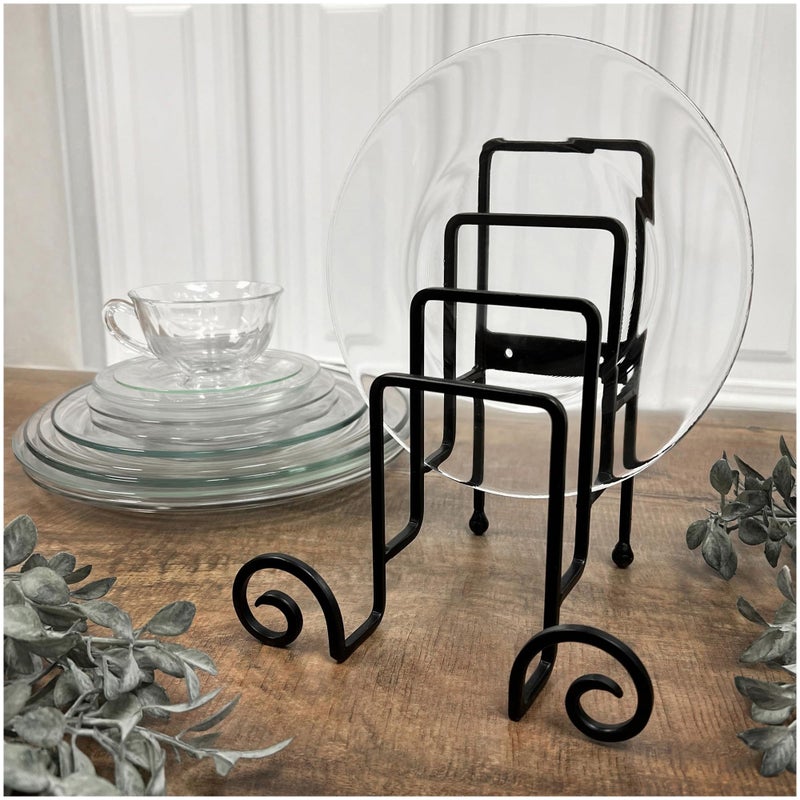 Bard's Wrought Iron 4 Plate Table Stand, 8.5" H x 7" W x 6.25" D (For 6" - 9" Plates) - Image 2